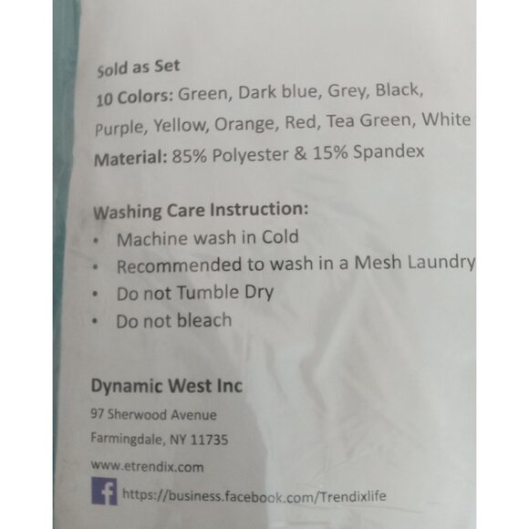 Trendix Fabric Binder Socks Set Of 10 Book Covers Multicolor Polyester Spandex - Picture 2 of 7